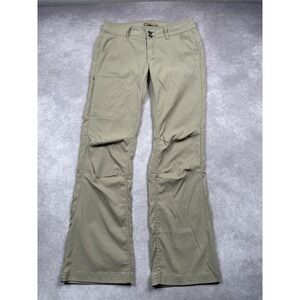 prAna Pants Womens 6 Khaki Hiking Outdoor Stretch Roll-Up Flap Pockets Casual